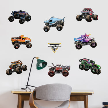 Monster Jam Assorted Trucks Wall Decals